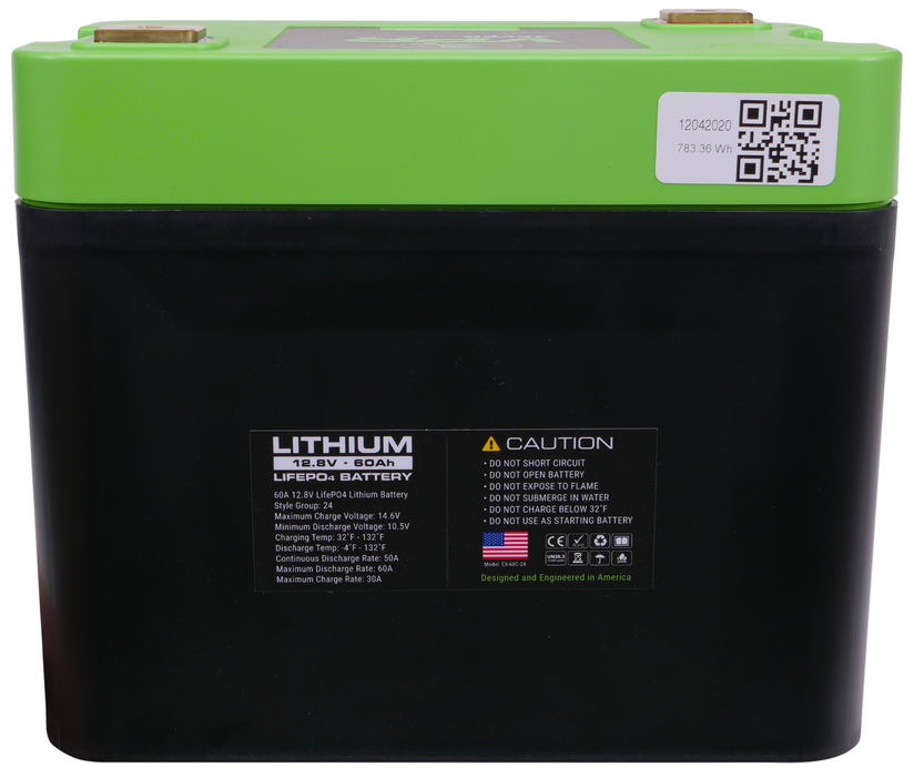 Expion360 Classic LifePO4 Group 24 60Ah Deep Cycle Battery